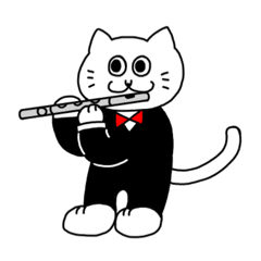 フルート奏者のねこくん