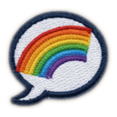 かわいいワッペン風スタンプ