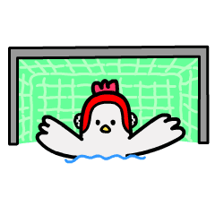 動く！水球をするにわとり