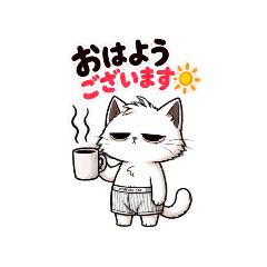 くたびれ白ねこ♡…①
