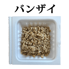 ひきわり納豆　と　文字