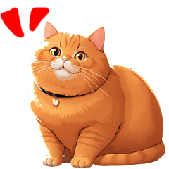 orange cat cute fat