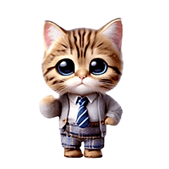 Dance Mania Animals - Office Tabby Cat