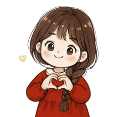 赤いドレスを着たスイートな女の子 V.2