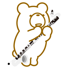 クマだってバスクラを吹きます。