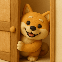 Happy Clay Shiba
