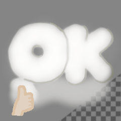 "氣"のスタンプ４ (半透明)