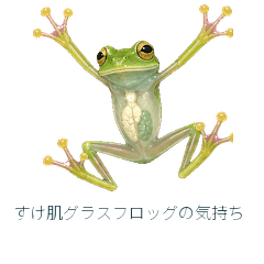 すけ肌グラスフロッグの気持ち
