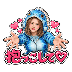 【創作女子】ブルーイグアナな彼女