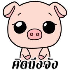 cute pink pig pig