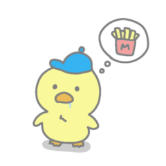 青い帽子のひよこ