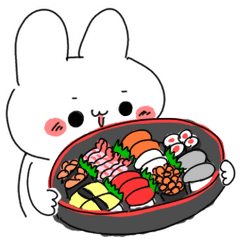 楽しい年末年始を過ごすうさぎ