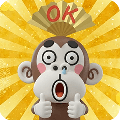 イラッとお猿さんの冬3D