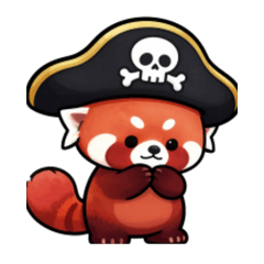 Pirate Red Panda "Pipi" Parents' Edition