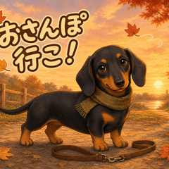 動く！ダックスの秋おさんぽ返信24