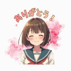 毎日使える♡制服女子スタンプ