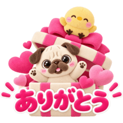 パグさん♡基本の挨拶