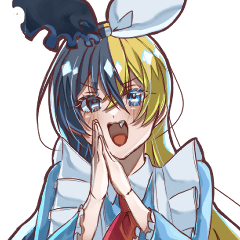 様子のおかしいアリスたちのスタンプ