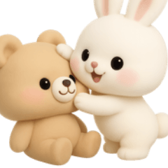 わがままうさぎとおっとりクマ