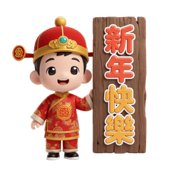Cute Little Boy: Happy Lunar New Year