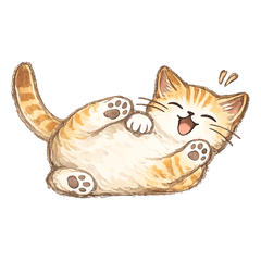 水墨画ねこ 茶トラ　にゃん