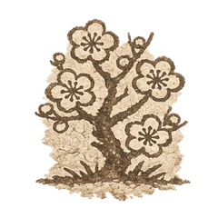 四季の花々（壁画風）