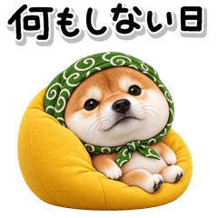 ず～っと使える♡風呂敷柴犬のやる気ない