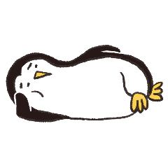 Flat eyebrows penguin