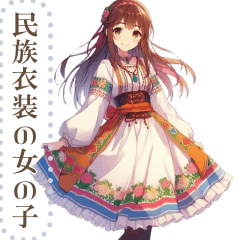 民族衣装の女の子2