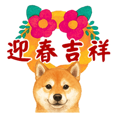 犬からの祝福！(ダイナミックステッカー)