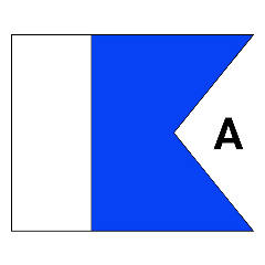 国際信号旗A〜Z,0〜9,第1〜3代表旗