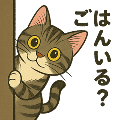 サバトラ白猫のマロ