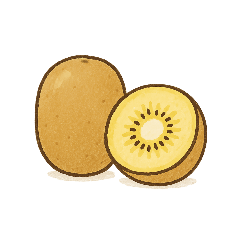 果物スタンプ（ぶどう、キウイ、柿など）