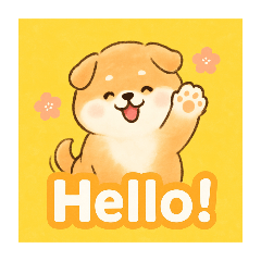 かわいい犬の日常会話スタンプ