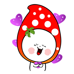 strawberry sticker(korea text version)