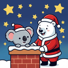 Koala & Polar Bear - Xmas