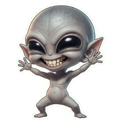 顎が外れるほど驚く宇宙人