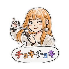 美容師の日常（落書き風）