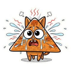 こっそり覗き見る三角ネコ