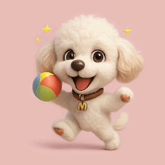 トイプードルのMちゃんスタンプ