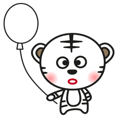 白い赤ちゃんタイガー!