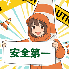 橙縞コン子の喜怒哀楽スタンプ