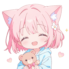 ねこちゃんとくまちゃん♡