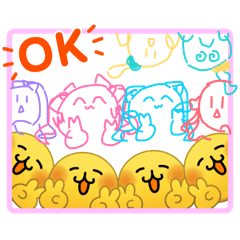 絵文字の子×アクアの手書きスタンプ！！3