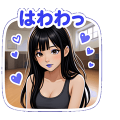 女の子 エフェクト スタンプ 221