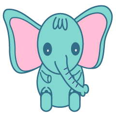 Blue naughty elephant