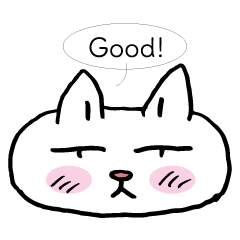 The cat &#39;s face sticker2.(English)