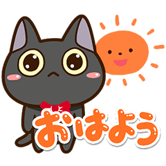 【飛び出す】かわいい黒ネコ