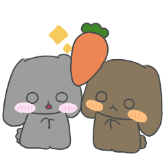 日常で使えるなかよしうさぎちゃんスタンプ