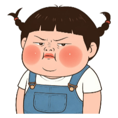 三つ編みのぽっちゃりした女の子 V.2